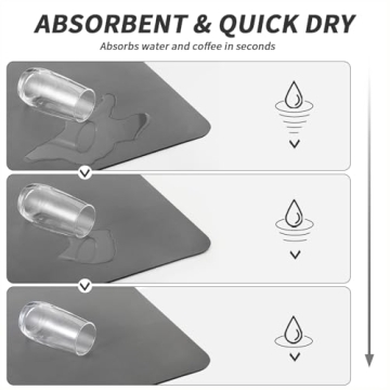 HotLive Coffee Mat for Countertops and Pets Stylish Drainage