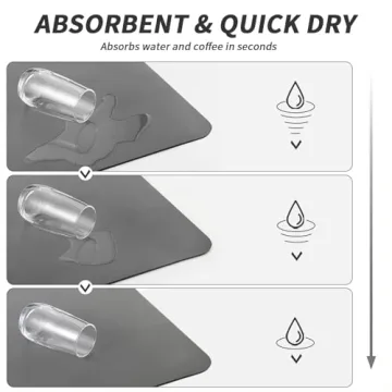 HotLive Coffee Mat for Countertops and Pets Stylish Drainage