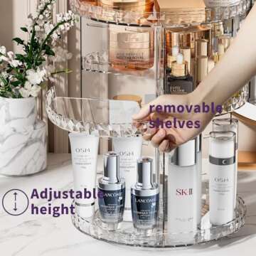 360° Rotating Makeup Organizer For Elegant Storage
