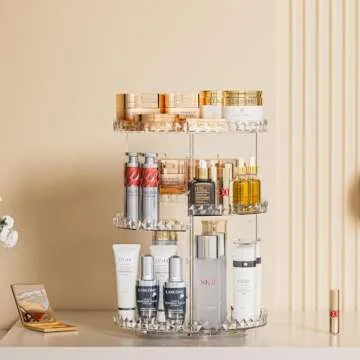 360° Rotating Makeup Organizer For Elegant Storage