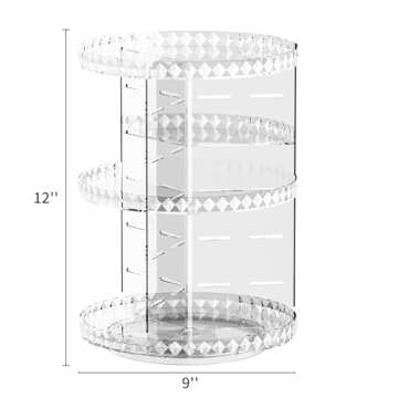 360° Rotating Makeup Organizer For Elegant Storage