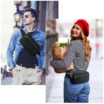 CXWMZY Fashion Fanny Packs for Women & Men, Girls Boys Teens Waist Bag Hip Bum Bag Cute Fanny Pack C...