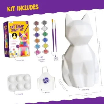 LAOESE Cat Lamp Kit - Fun Painting for Kids 6-12