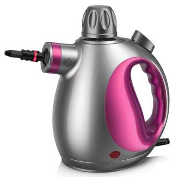 Handheld Steam Cleaner, Heavy Duty Multi-Purpose Steamer for Cleaning with Safety Lock&14pcs Accesso...