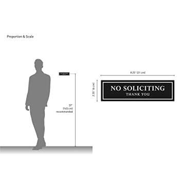 2 Pack Kubik Letters Original No Soliciting Sign for House - No Soliciting Signs for Home - No Solic...