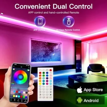 ANDOHAI 100ft LED Color Changing Lights for Home