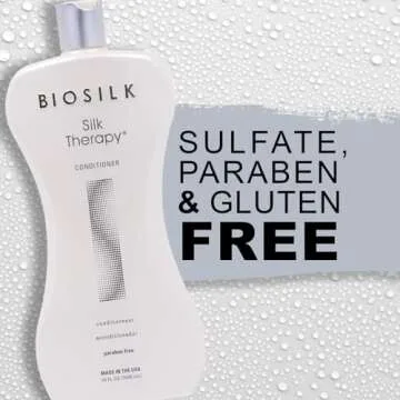 BioSilk Silk Therapy Conditioner, Moisturizes & Conditions Hair For Incredible Shine, Sulfate, Paraben, & Cruelty-Free, 34 Oz