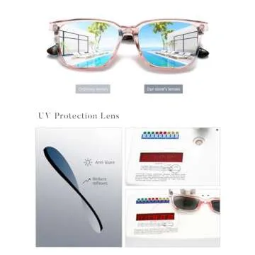 TIANYESY Sunglasses Womens Vintage Polarized Sunglasses Square Trendy Classic Simple Fashion Retro (Pink)