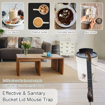 Humane Bucket Lid Mouse Trap for Effective Rodent Control