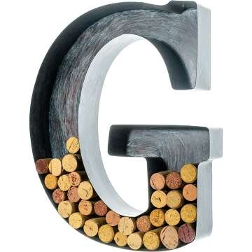 Monogrammed Metal Wine Cork Holder - Personalized Gift