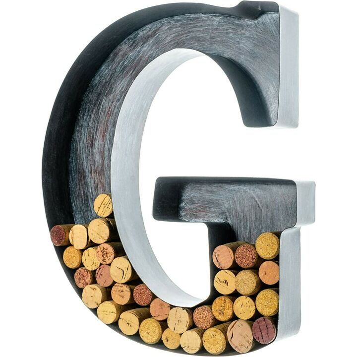 Monogrammed Metal Wine Cork Holder - Personalized Gift