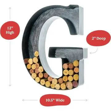 Monogrammed Metal Wine Cork Holder - Personalized Gift