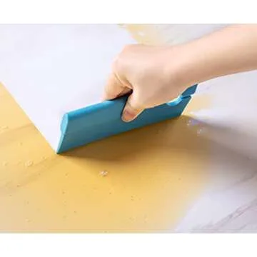 Honla 2 Pack Small Squeegees,Mini Silicone Squeegee for Car Windows,Side Mirrors,Bathroom Glass Shower Mirrors,Kitchen Countertops and Sink,Blue,Green