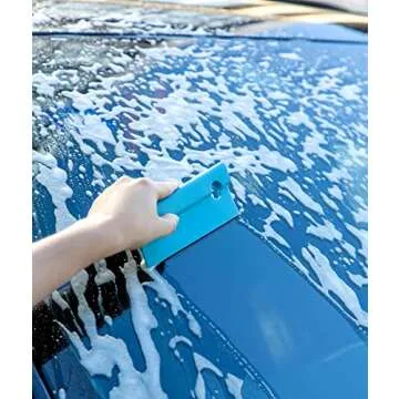 Honla 2 Pack Small Squeegees,Mini Silicone Squeegee for Car Windows,Side Mirrors,Bathroom Glass Shower Mirrors,Kitchen Countertops and Sink,Blue,Green