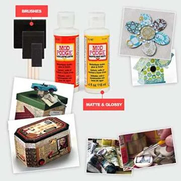 Mod Podge Decoupage Starter Kit with Gloss and Matte Medium