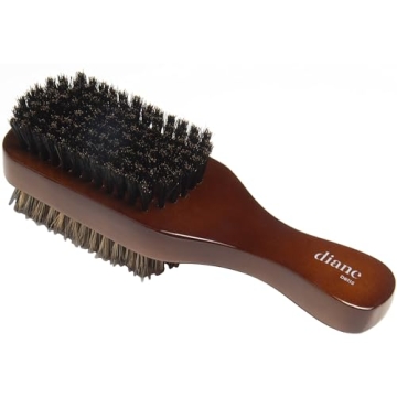Diane Premium 100% Boar Bristle 2-Sided Club Brush for Men and Barbers, Medium and Firm Bristles for...