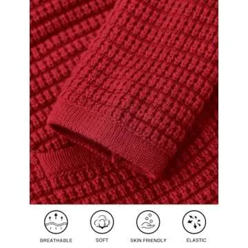 PRETTYGARDEN Women's Knit Cardigan Sweaters Fall Fashion Long Sleeve Open Front Button Down Trendy Casual Sweater Jacket (Red,Small)