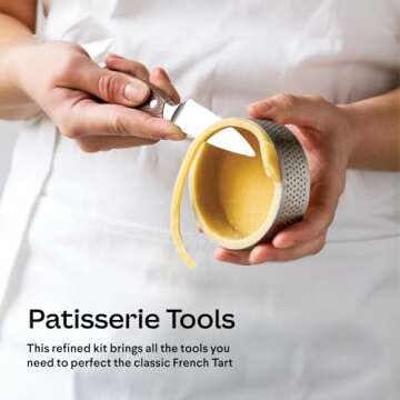 French Tart Baking Set | Galentines Day Gift Unique Baking Gifts for Women BFF Kitchen Baking SuppliesPresent a Food Making Kit For Adults & Parisian Cooking Tools for Pastry Dessert Valentines Day