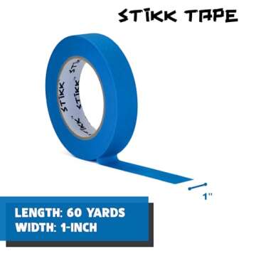 STIKK Painters Tape - 3pk Aqua Sky Light Blue Painter Tape - 1 inch x 60 yards - Paint Tape for Pain...