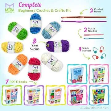 Complete Acrylic Yarns Set for Crochet & Knitting Kit