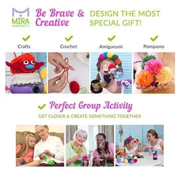 Complete Acrylic Yarns Set for Crochet & Knitting Kit