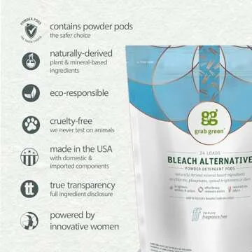 Grab Green Eco-Friendly Bleach Alternative Pods - 132 Count