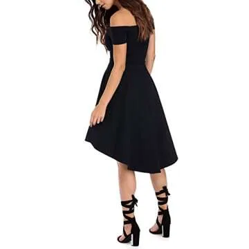 Sarin Mathews Off The Shoulder Cocktail Skater Dress