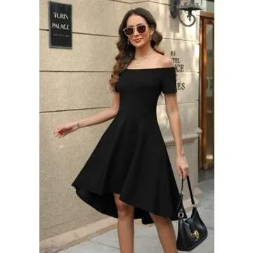 Sarin Mathews Off The Shoulder Cocktail Skater Dress