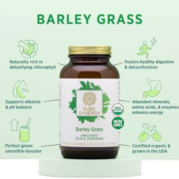 ENHANCE ENERGY & DETOX with PURE SYNERGY Barley Grass Juice Powder