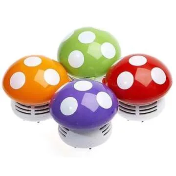 Aliotech Mini Cute Table Dust Vacuum Cleaner Mushroom Shaped Portable Corner Desk Vacuum Cleaner Mini Cute Vacuum Cleaner Dust Sweeper(Purple)