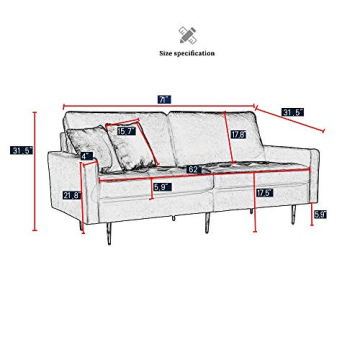 Stylish Danxee Velvet Sofa Couch for Modern Living Spaces
