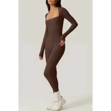 Stylish Plus Size Jumpsuit with Square Neck Design by QINSEN