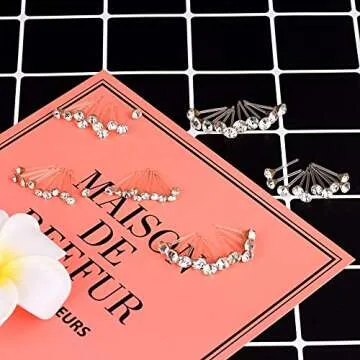 Stuppendux 16G 60PCS Diameter 3mm 4mm 6mm Universal White Zircon Plastic Silcone Anti-Allergy Studs Ear Nail Ear Needle Mixed Color Set Earrings Set for Women Men