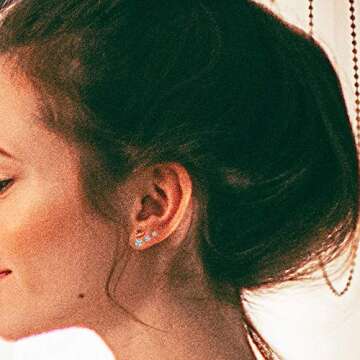 Stuppendux 16G 60PCS Diameter 3mm 4mm 6mm Universal White Zircon Plastic Silcone Anti-Allergy Studs Ear Nail Ear Needle Mixed Color Set Earrings Set for Women Men