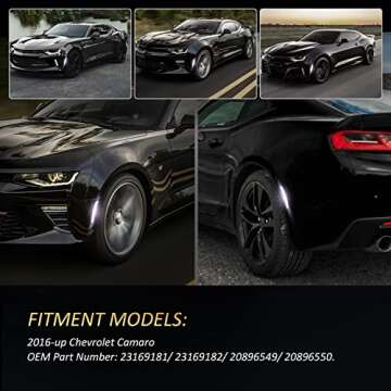 D-Lumina Smoked LED Side Markers for 2016+ Chevy Camaro