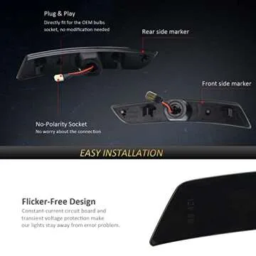 D-Lumina Smoked LED Side Markers for 2016+ Chevy Camaro