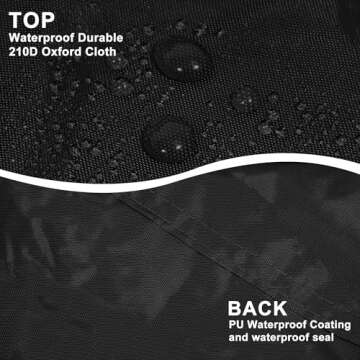 X AUTOHAUX Car Cover for Jeep Wrangler JK JL YJ TJ 4 Door 2007-2021 Outdoor Waterproof Sun Rain Dust Wind Snow Protection w/Driver Door Zipper Black