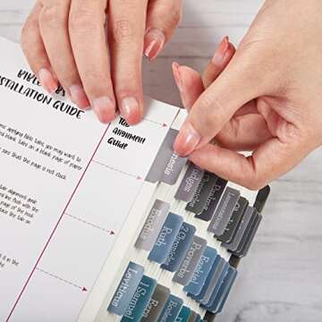 Earthy Blue Bible Tabs for Women and Men, Large Print Laminated Bible Tabs, Easy to Read, Easy to Apply, Bible Journaling Tabs