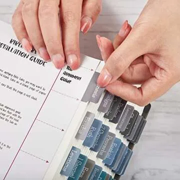 Earthy Blue Bible Tabs for Women and Men, Large Print Laminated Bible Tabs, Easy to Read, Easy to Apply, Bible Journaling Tabs