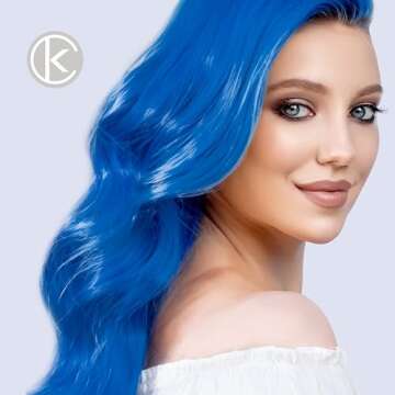 Keracolor Clenditioner BLUE Hair Dye - Semi Permanent Hair Color Depositing Conditioner, Cruelty-free, 12 Fl. Oz.