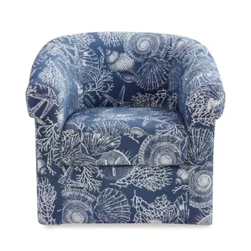 Stylish Coastal Swivel Club Chair Set for Small Spaces