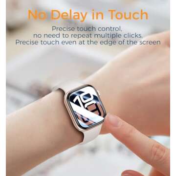 AK JOHN Apple Watch Screen Protector 2 Pack Easy Install