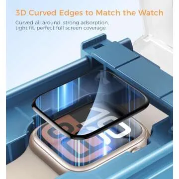 AK JOHN Apple Watch Screen Protector 2 Pack Easy Install