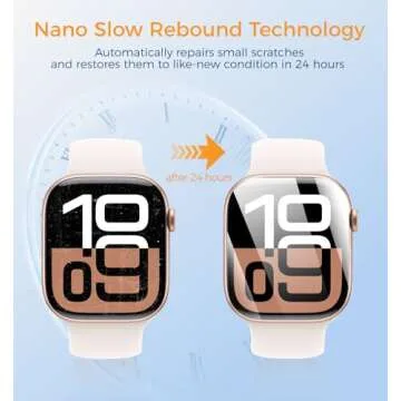 AK JOHN Apple Watch Screen Protector 2 Pack Easy Install