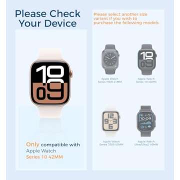 AK JOHN Apple Watch Screen Protector 2 Pack Easy Install