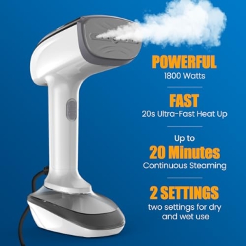 Efficient Handheld Fabric Steamer - Fast & Powerful Steam Remover