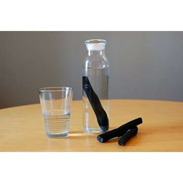 Binchotan Charcoal - Water Purifying Sticks for Great-Tasting Water from Kishu, Japan - Each Stick F...