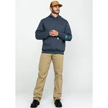 Carhartt Men's Loose Fit Logo Sleeve Sweatshirt - Warm & Durable