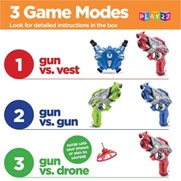 Play22 Laser Tag Set: Guns, Vests & Drones for Fun