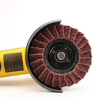 BHA Surface Conditioning Grinding, Sanding, and Polishing Flap Discs T29, 4-1/2" x 7/8", Red (Medium) - 5 Pack